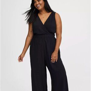 Surplice Wide Leg Jumpsuit